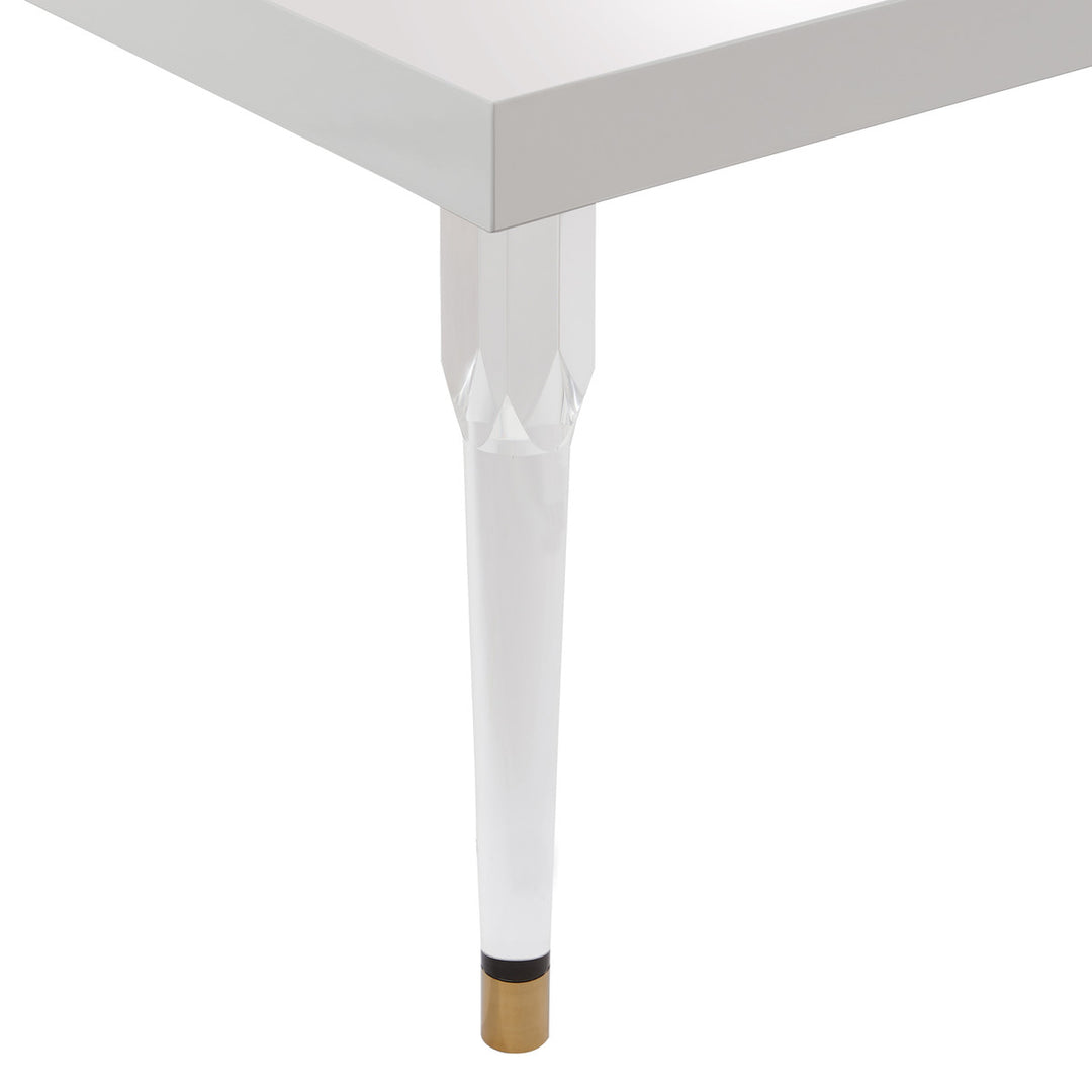 Comedor 10 personas blanco de alto brillo Cyrill