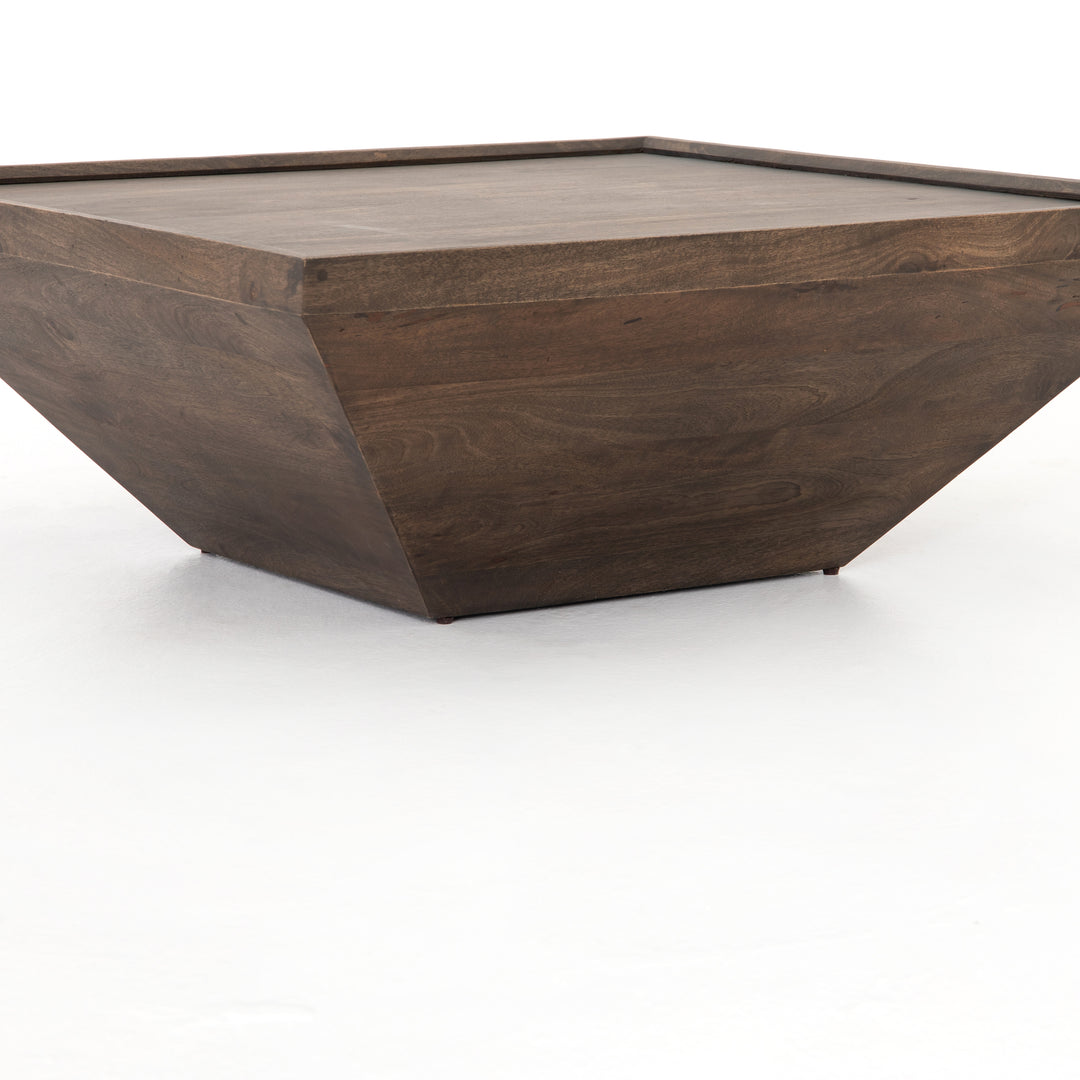 Mesa de centro de madera cuadrada Ercole