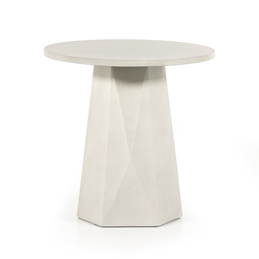 Mesa lateral exterior de concreto gris o blanco Annai