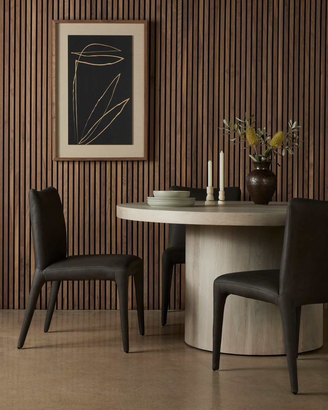 Silla de comedor elegante tapizada Suzanne