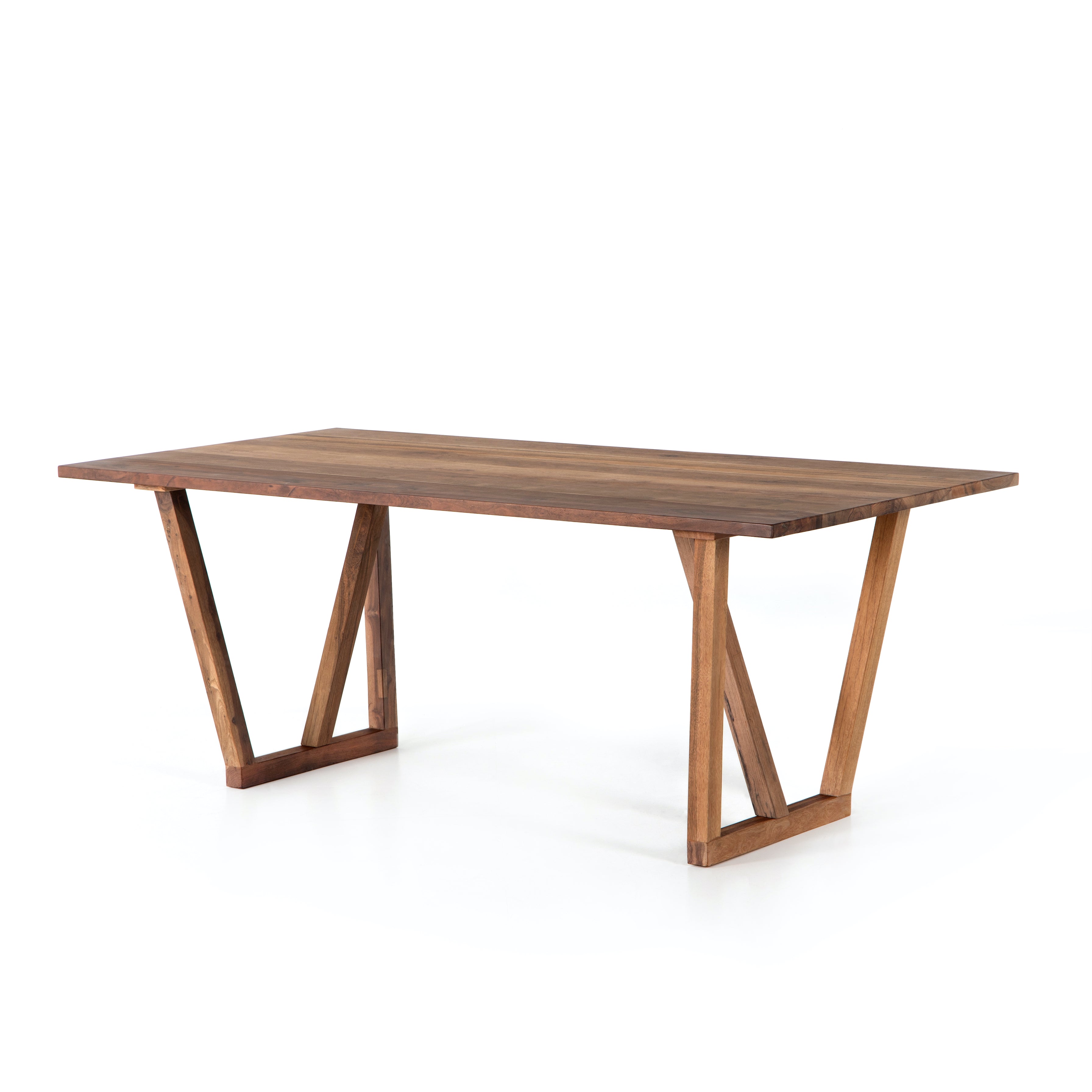 Mesa de comedor de madera mixta recuperada Ciro.