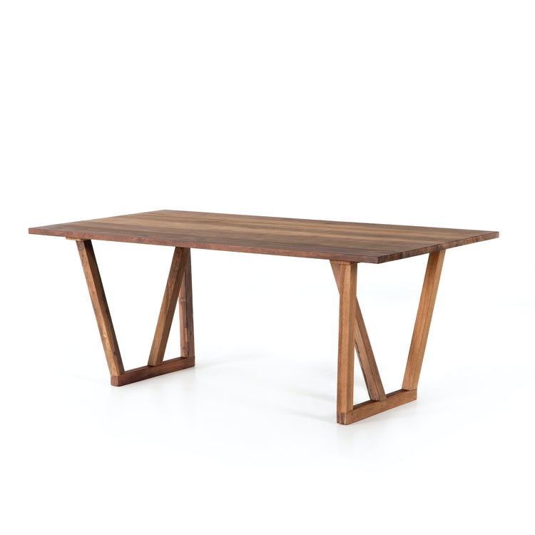 Mesa de comedor de madera mixta recuperada Ciro.