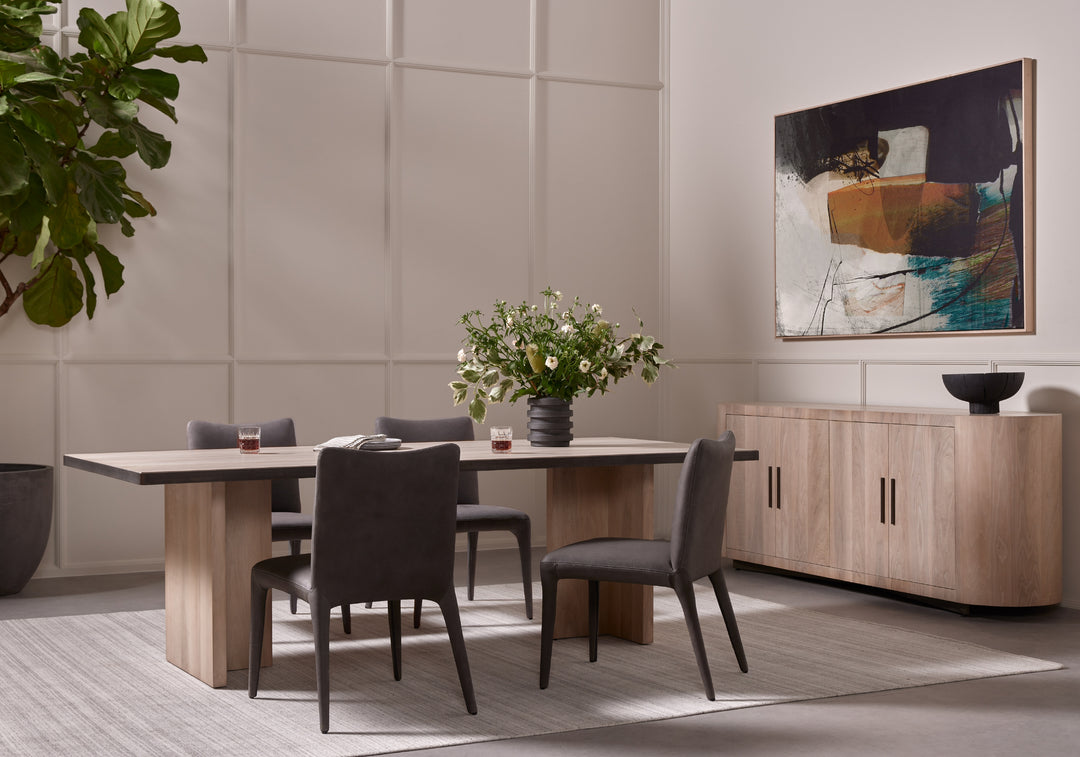Silla de comedor elegante tapizada Suzanne