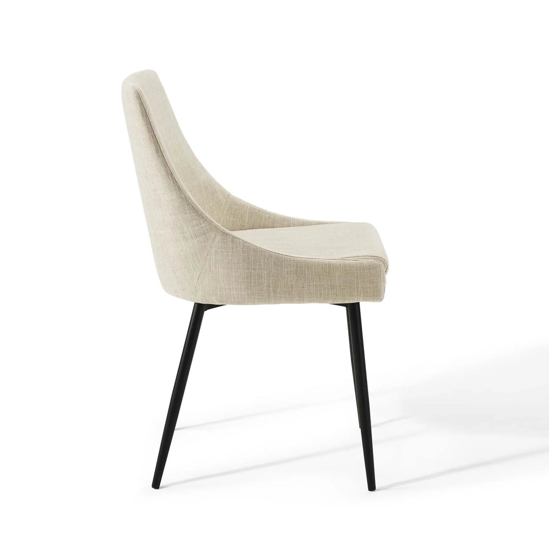 Sillas de comedor moderna de tela Eviv - juego de dos