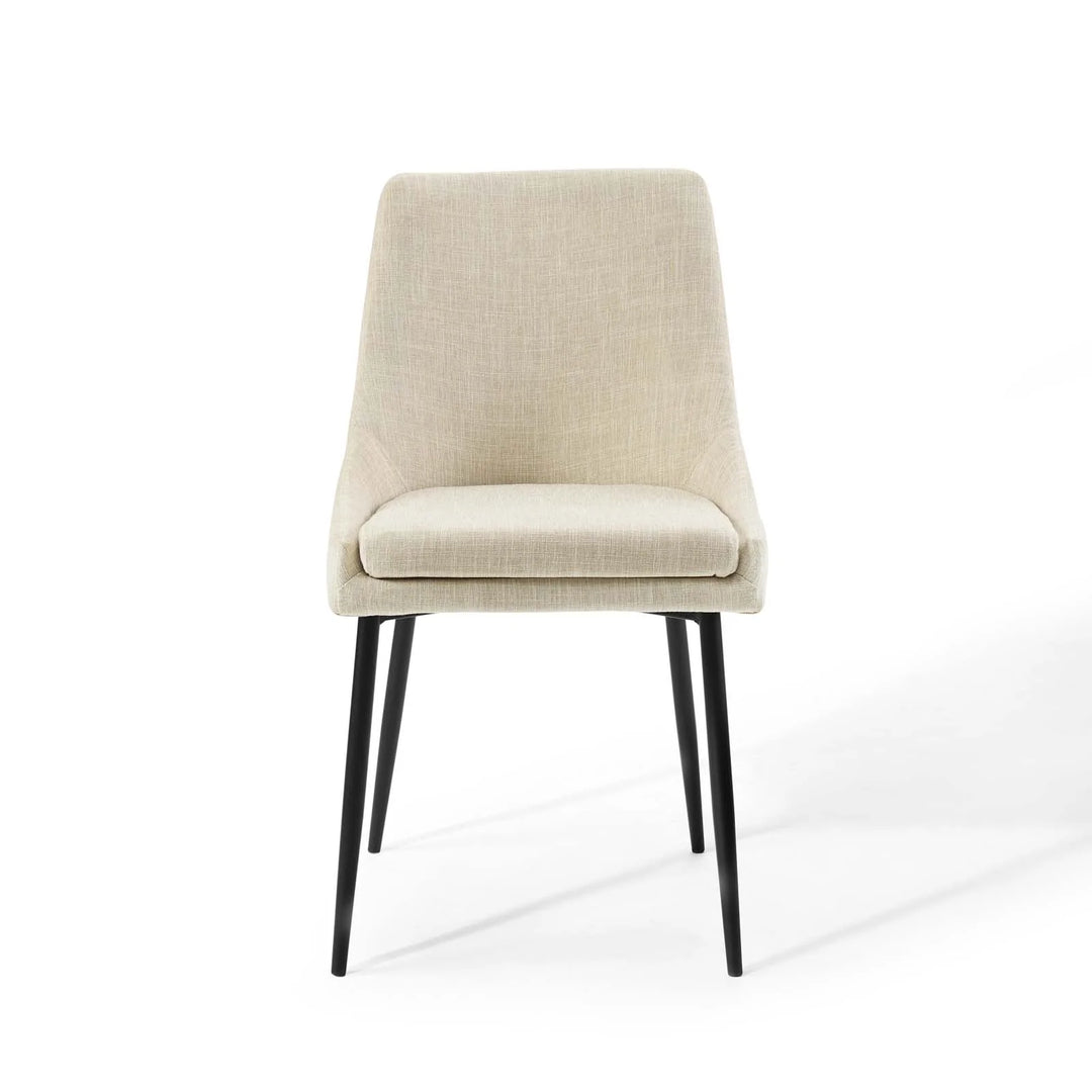Sillas de comedor moderna de tela Eviv - juego de dos