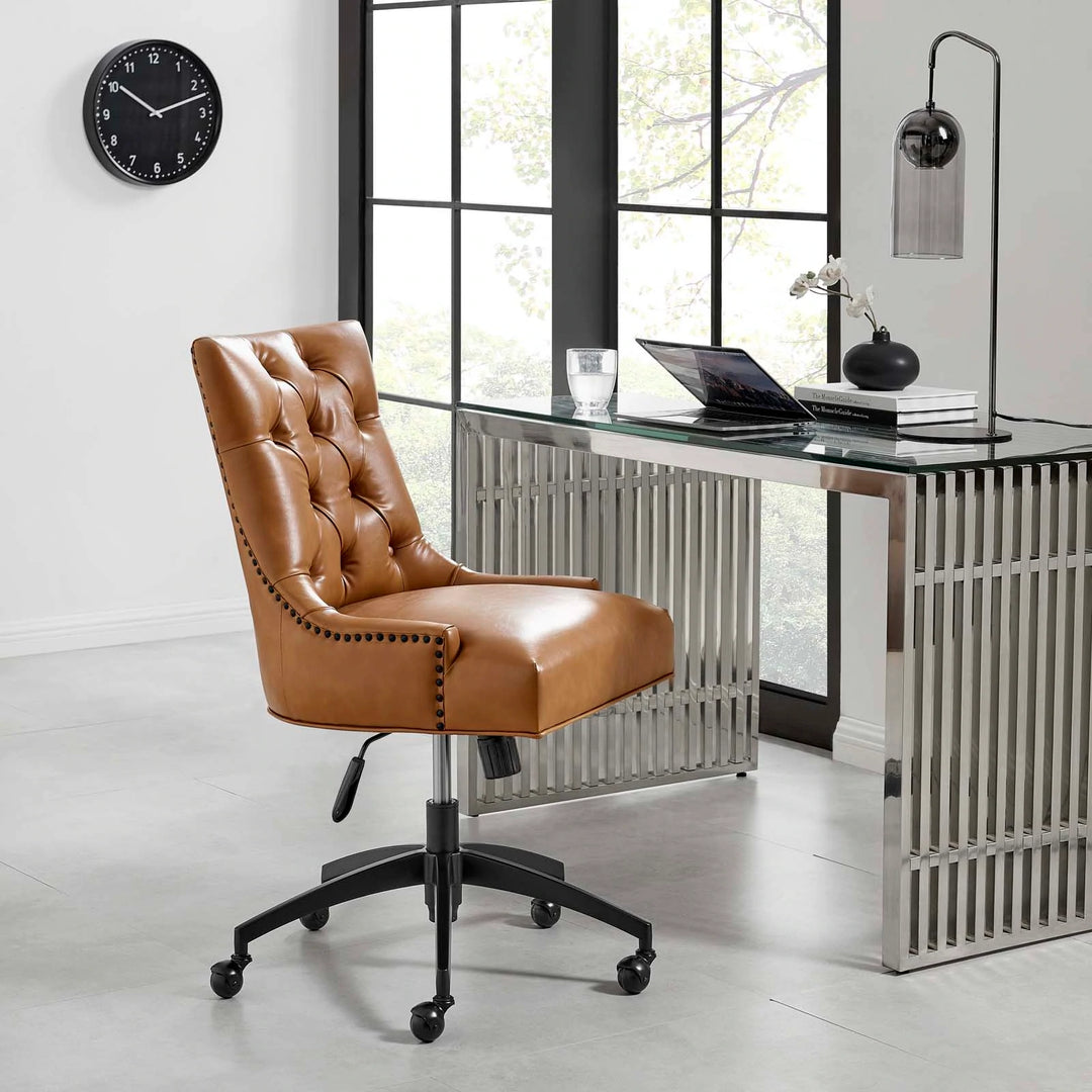 Silla de oficina de piel vegana Mahdia