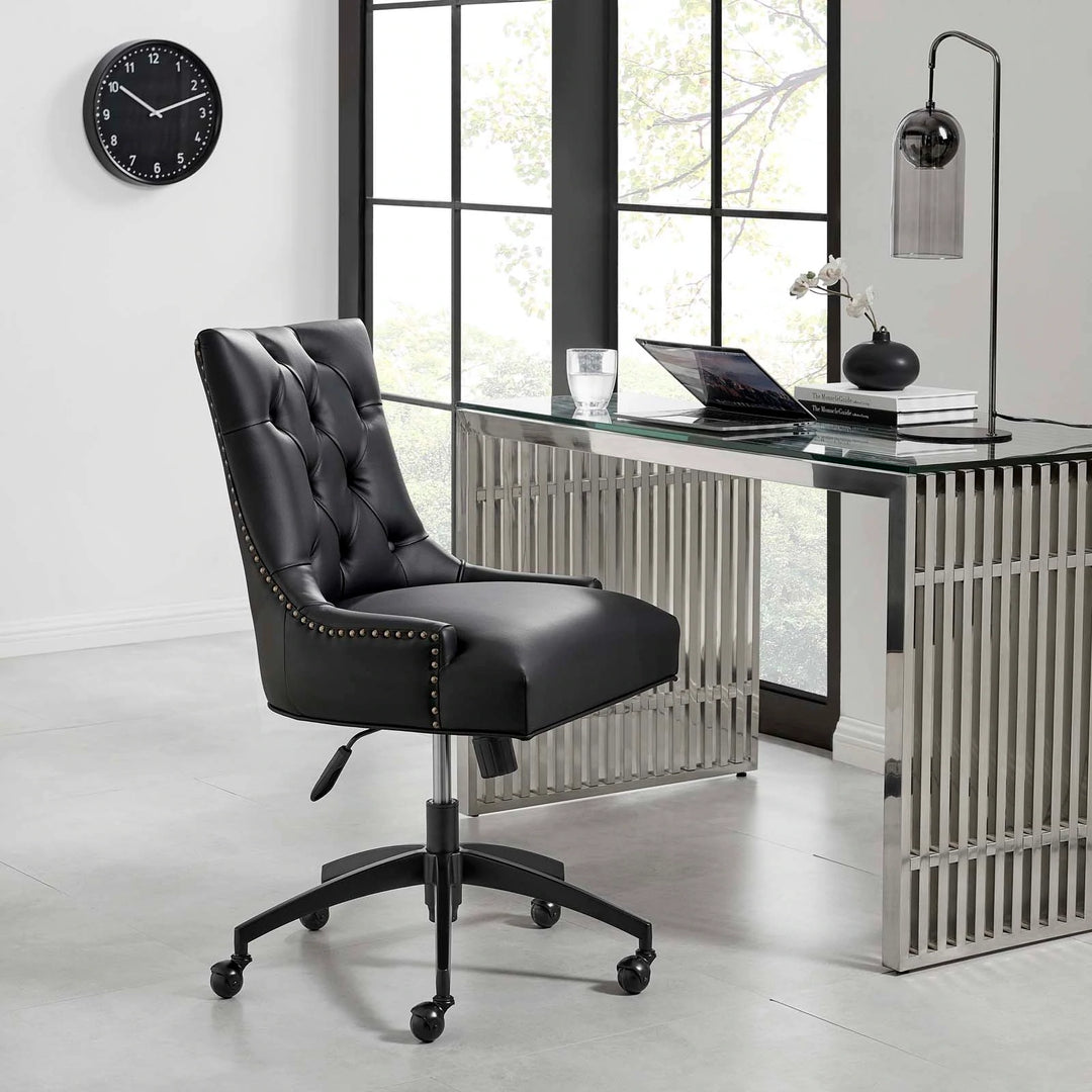 Silla de oficina de piel vegana Mahdia