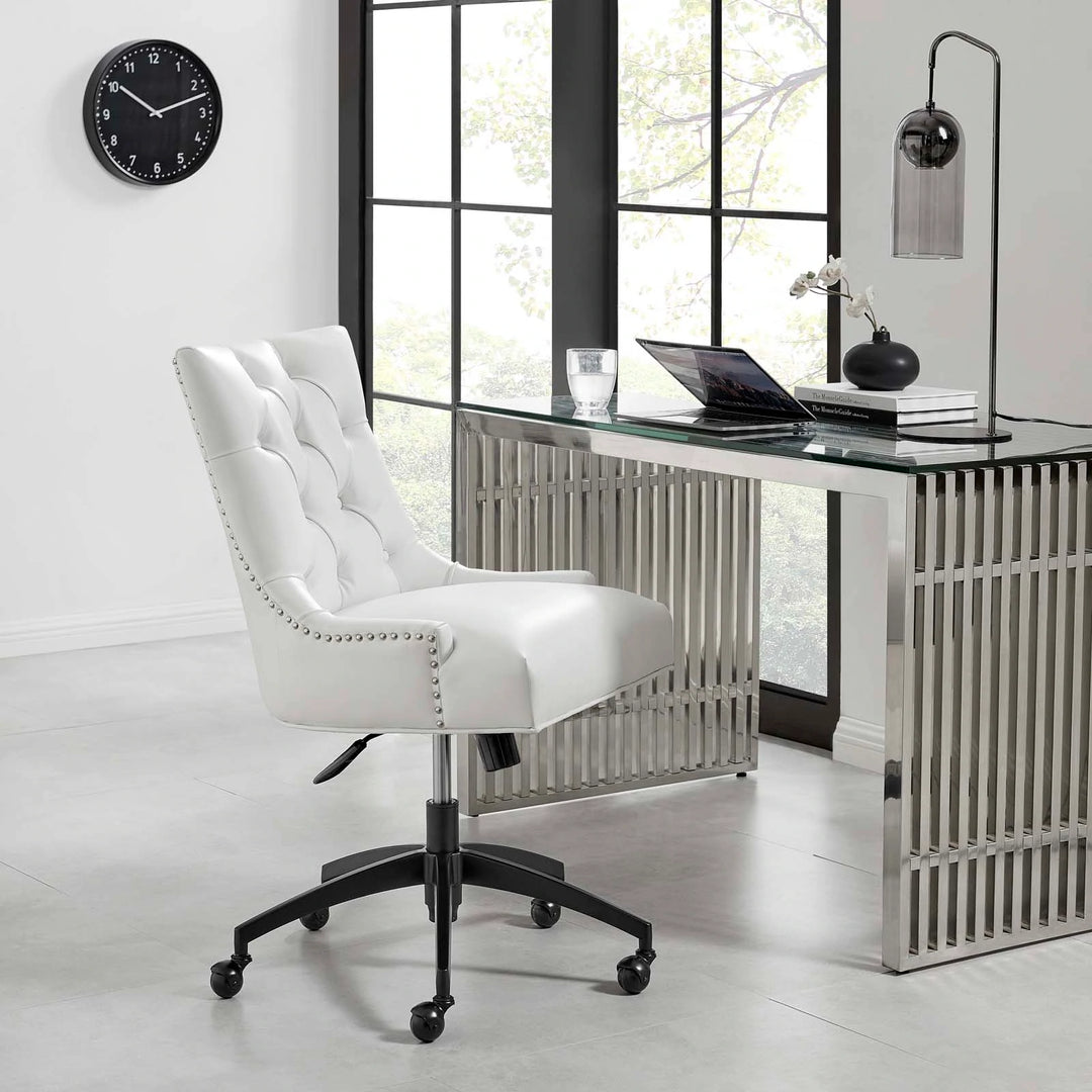 Silla de oficina de piel vegana Mahdia