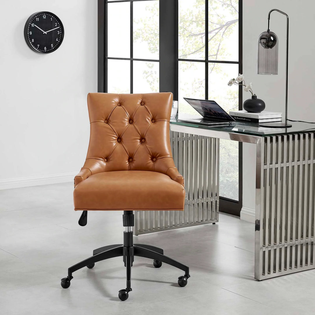 Silla de oficina de piel vegana Mahdia