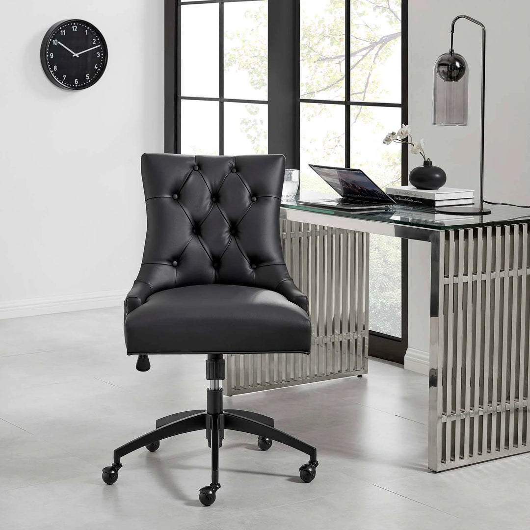 Silla de oficina de piel vegana Mahdia