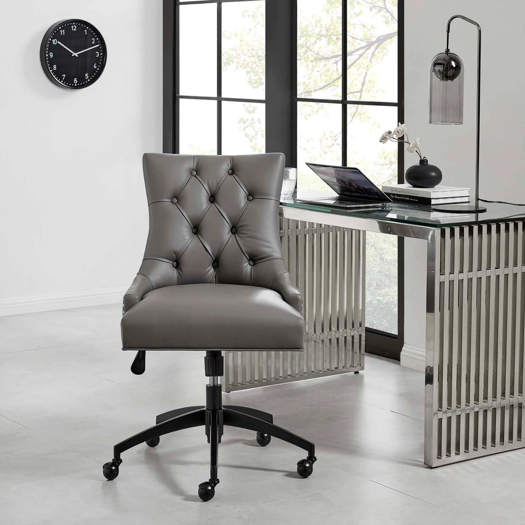 Silla de oficina de piel vegana Mahdia