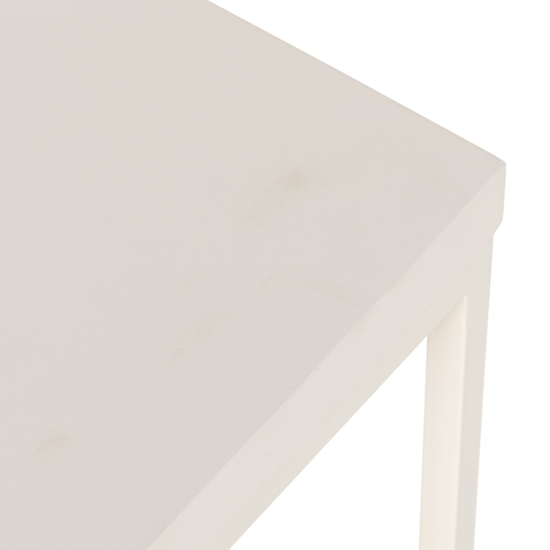 Mesa lateral moderna para sala de nido concreto blanco Macas