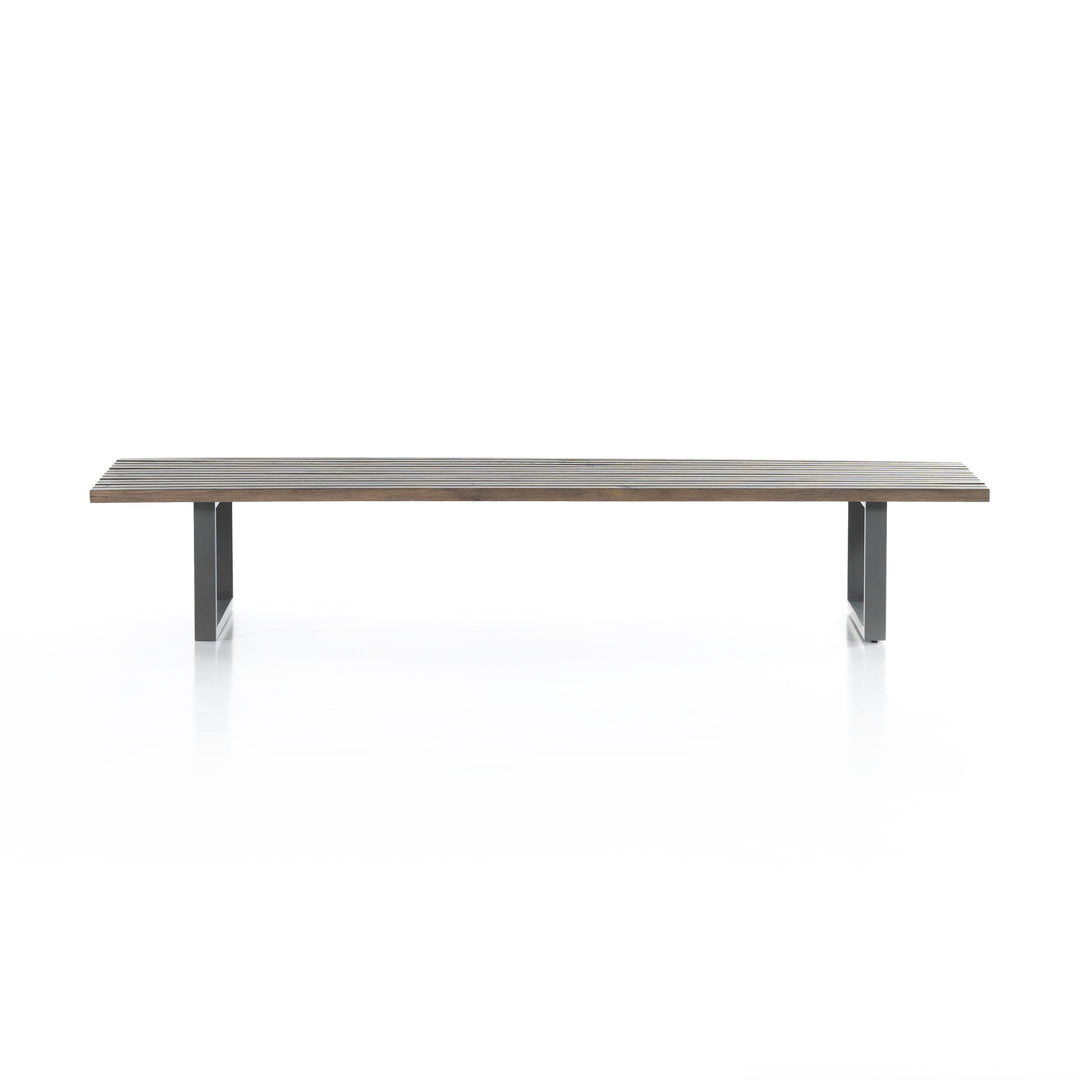 Mesa de centro estriada de madera de roble Barsa