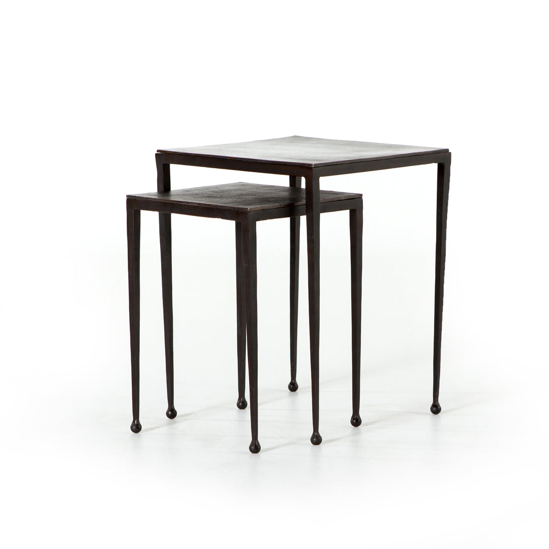 Mesa lateral moderna estilo nido Monique MLMO-03 colores óxido antiguo.