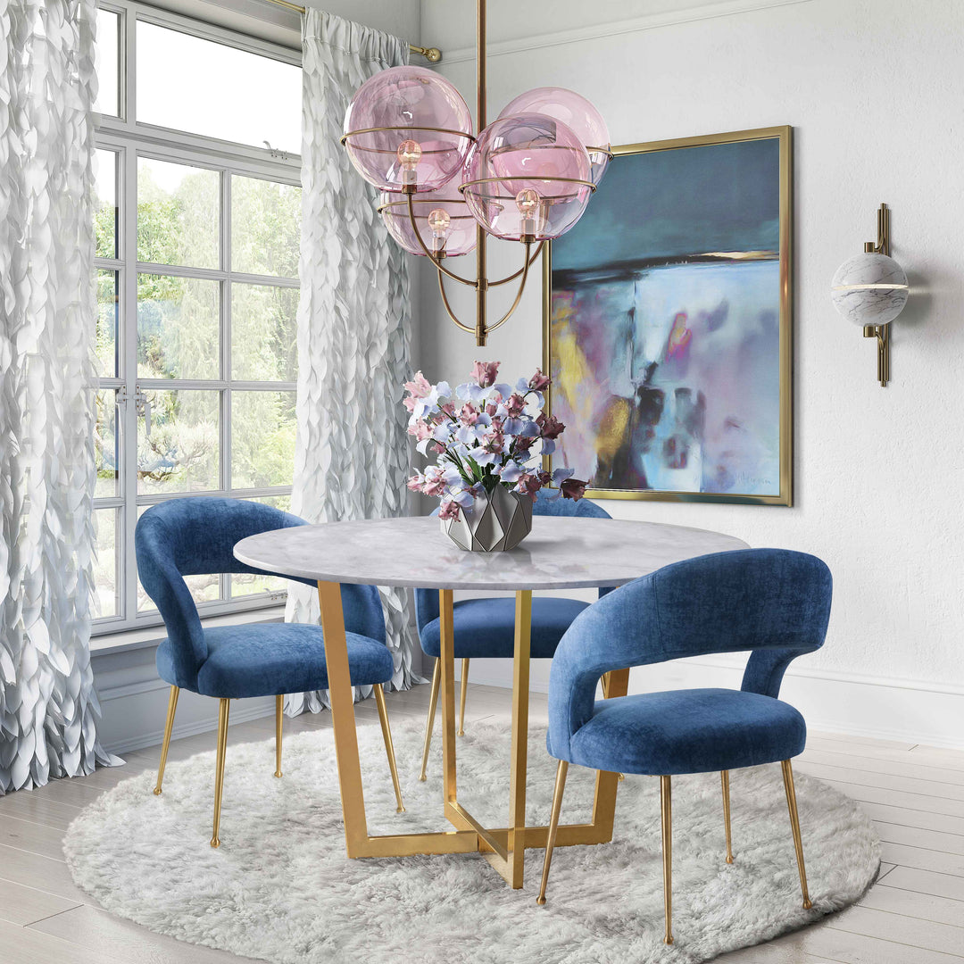 Silla terciopelo para comedor moderno Elya