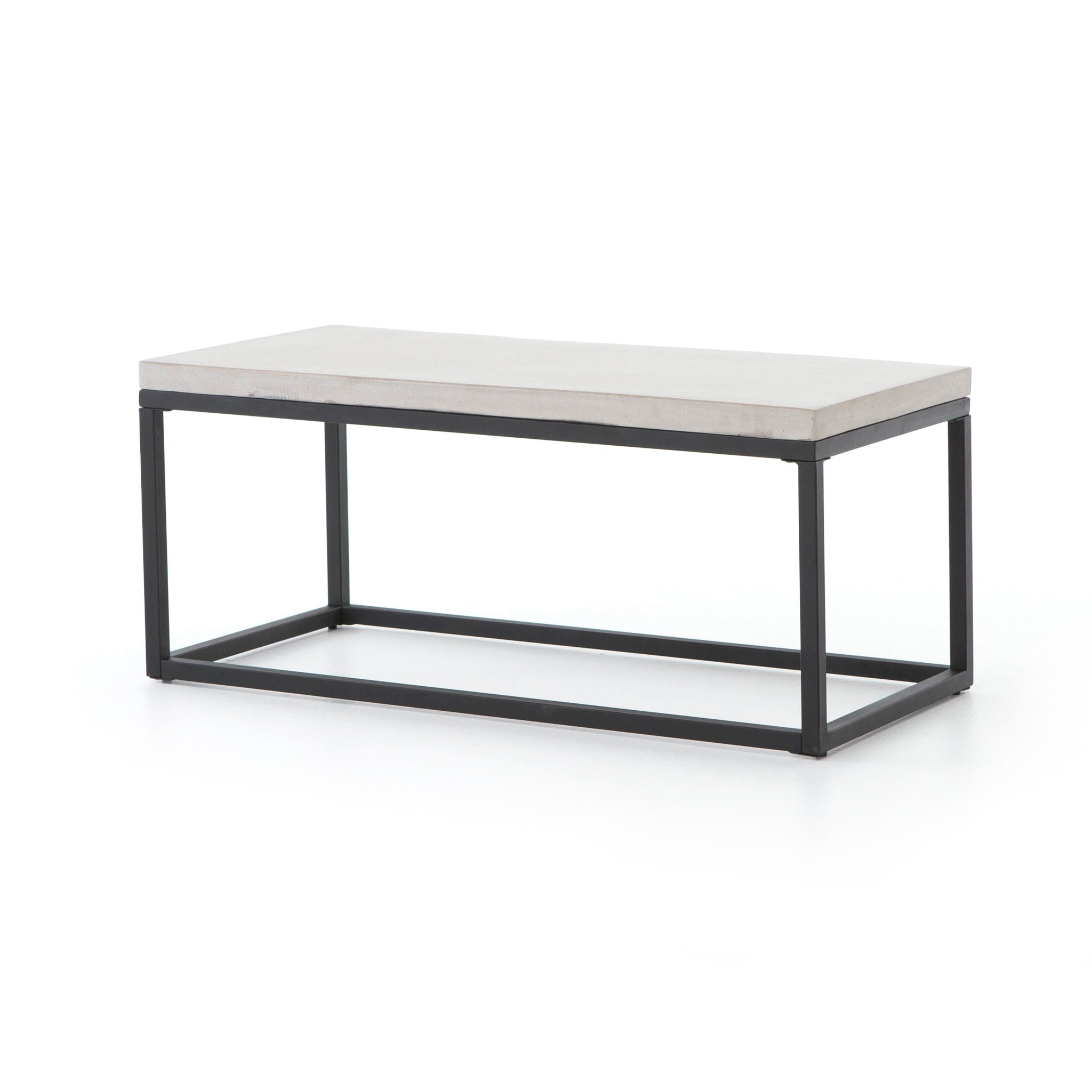 Mesa de centro rectangular de concreto natural Macas.