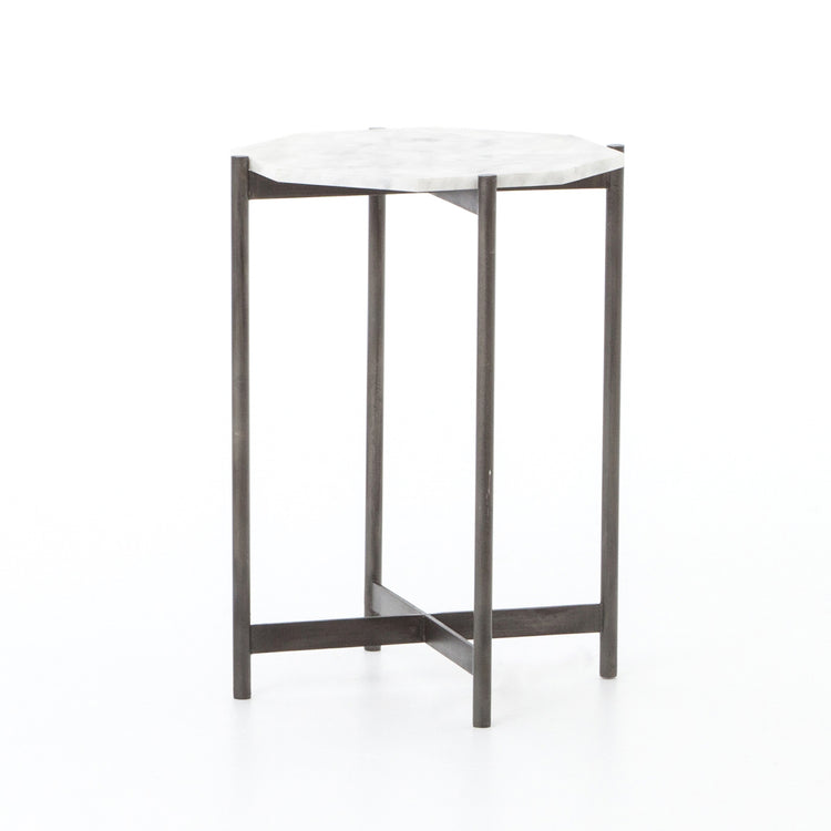 Mesa lateral con mármol sólido Abaroa.