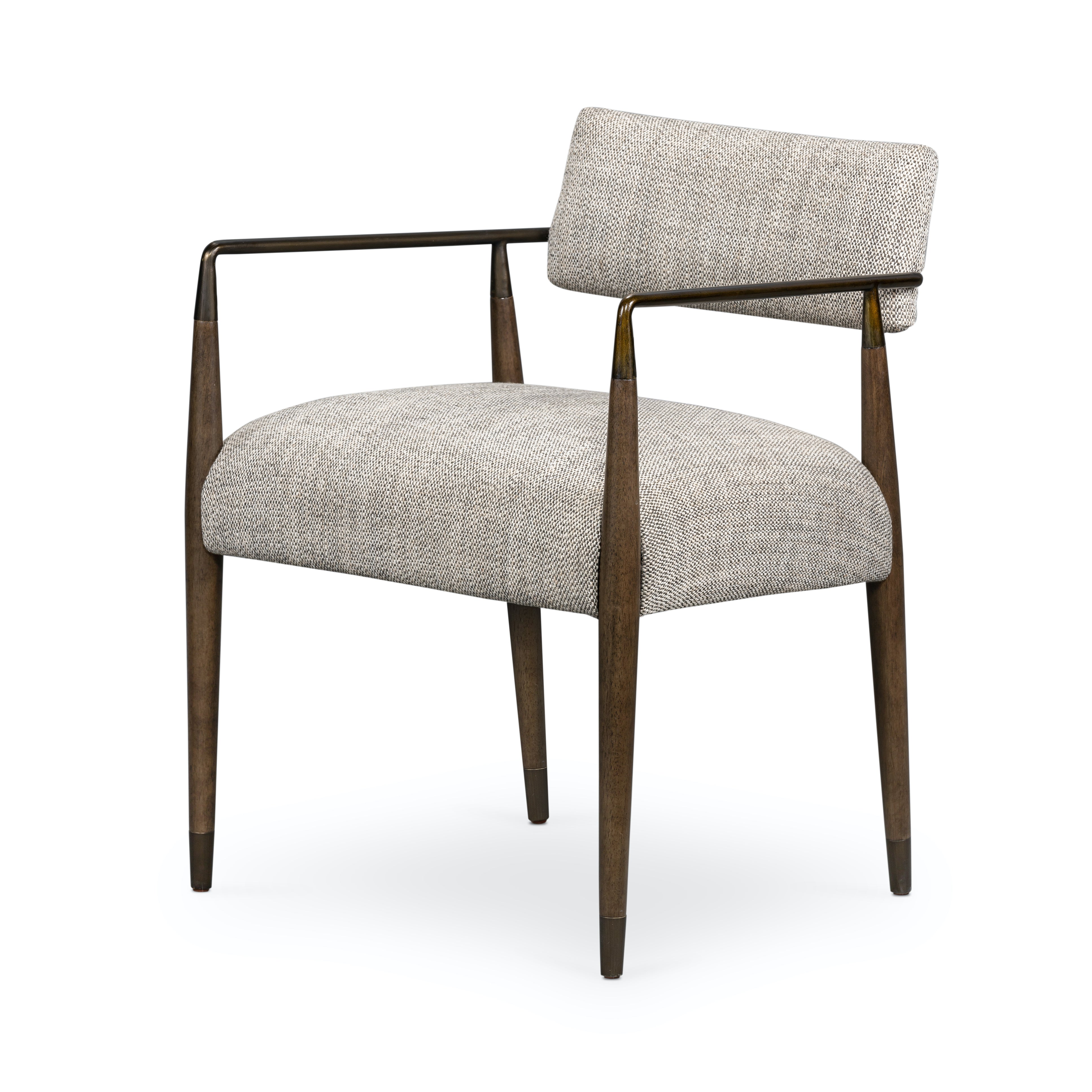 Silla de comedor moderna con descansabrazos Garnian.