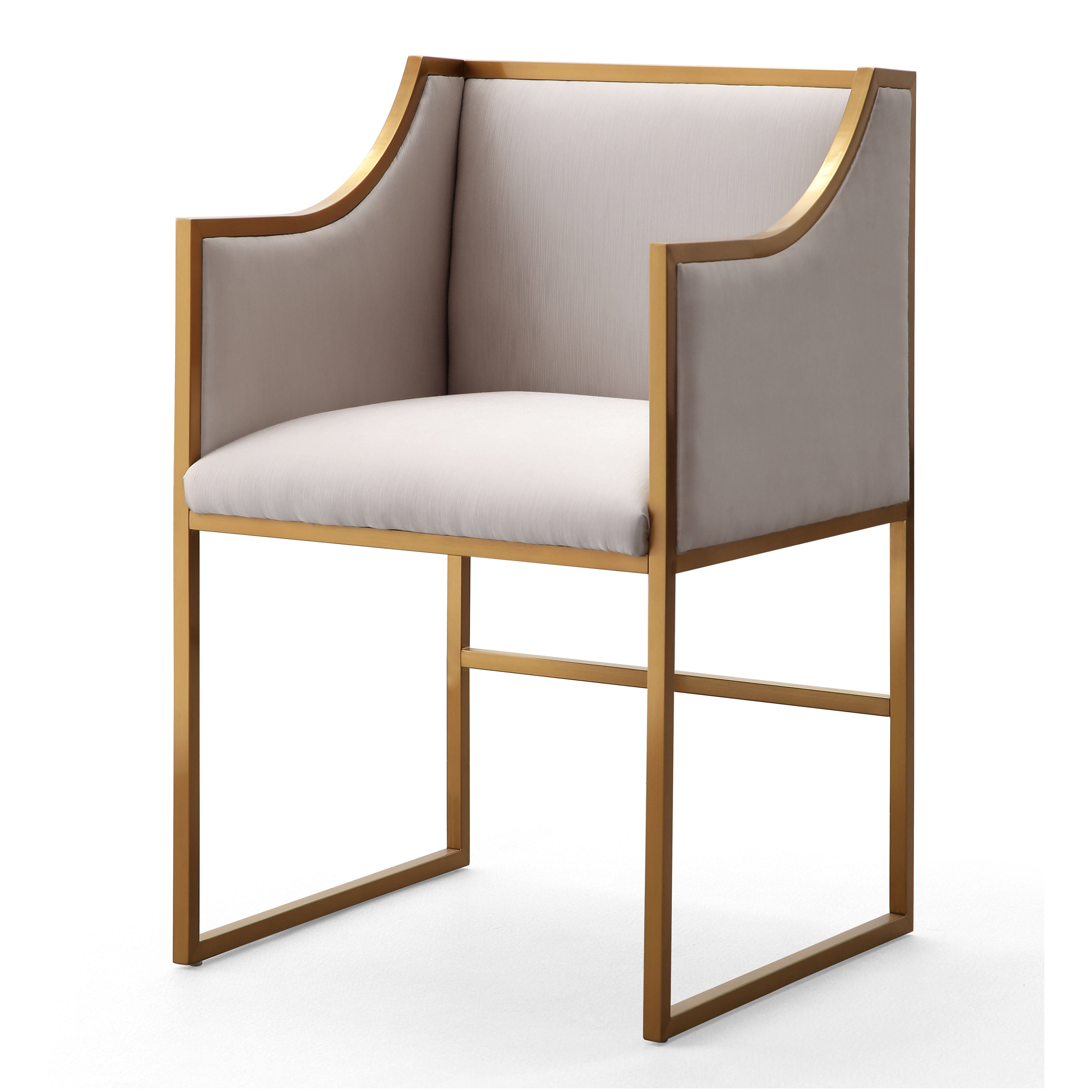 Silla de comedor moderna con terciopelo y acero inoxidable Aymen.