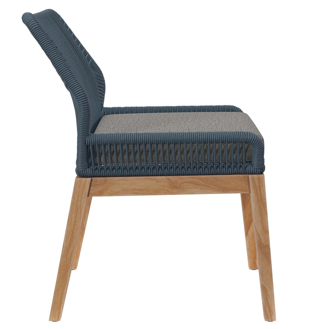 Silla exterior para patio de madera de teca Primo