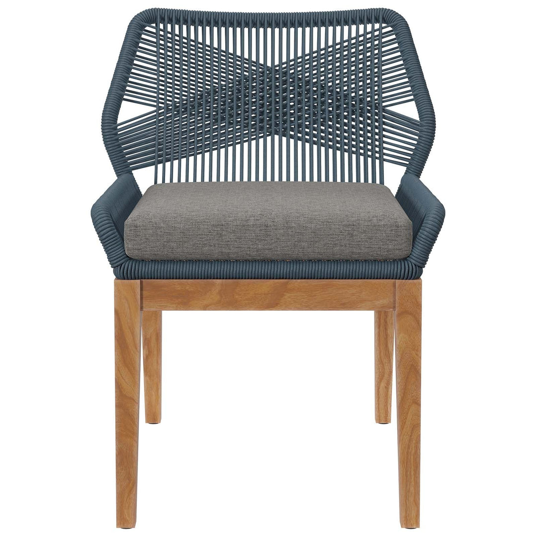 Silla exterior para patio de madera de teca Primo