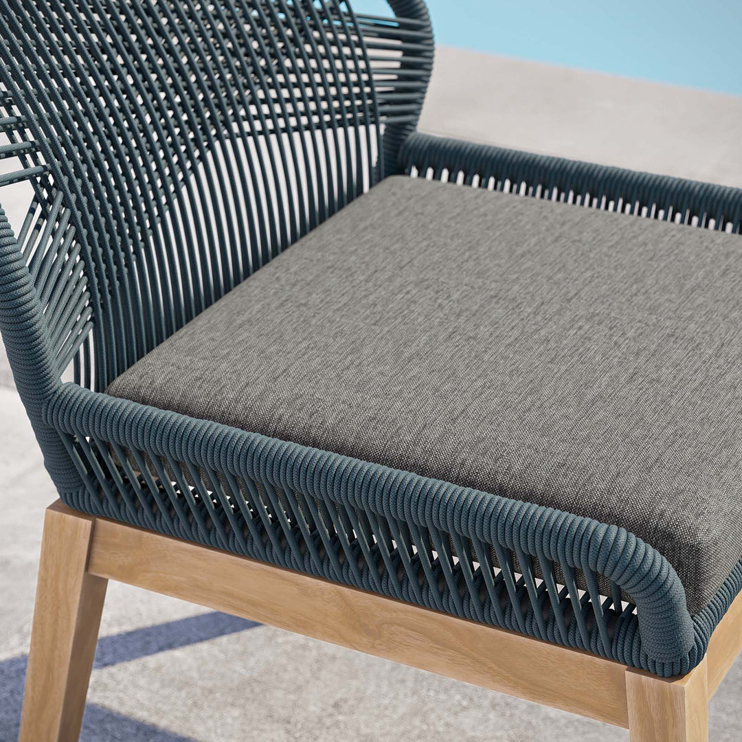 Silla exterior para patio de madera de teca Primo