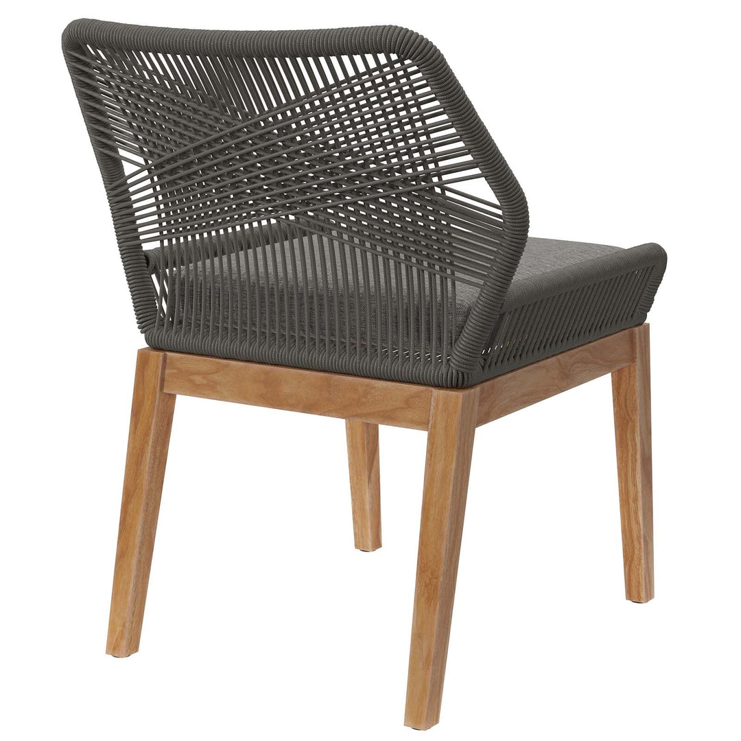 Silla exterior para patio de madera de teca Primo