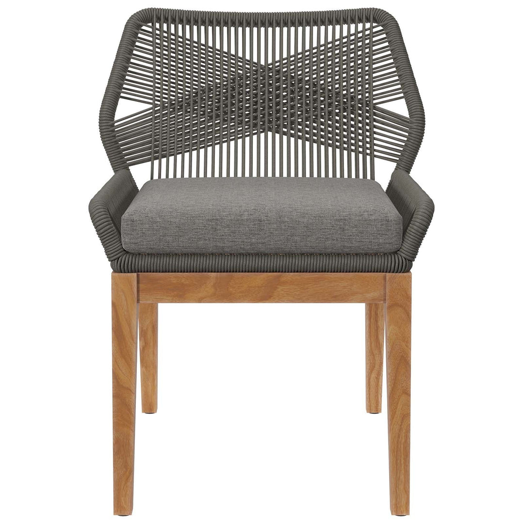 Silla exterior para patio de madera de teca Primo