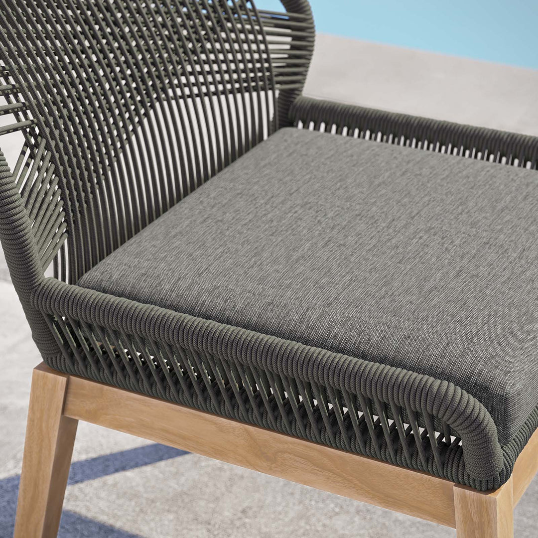 Silla exterior para patio de madera de teca Primo