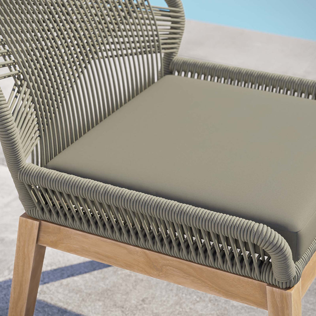 Silla exterior para patio de madera de teca Primo