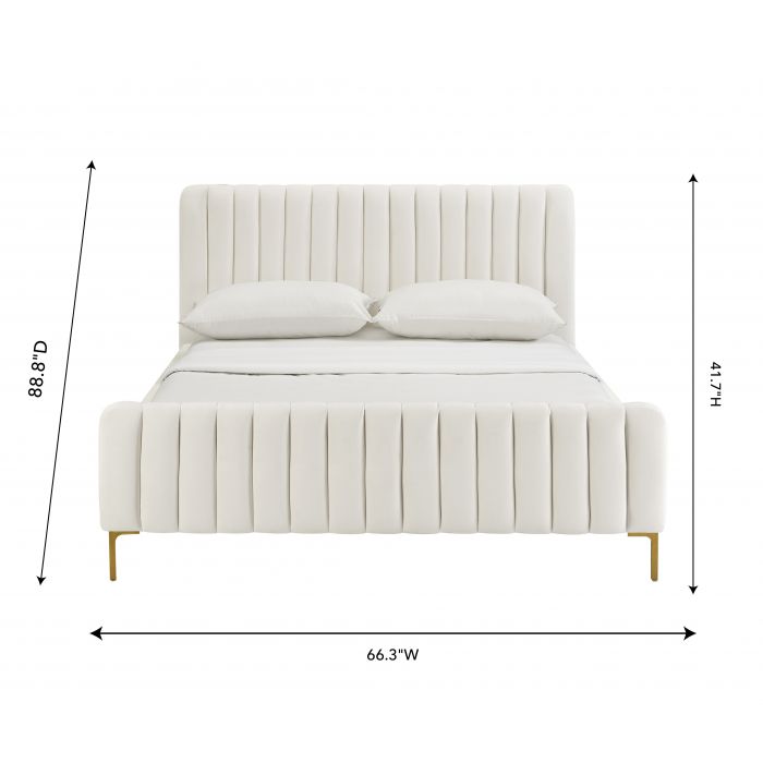 Cama Queen de terciopelo Aliara