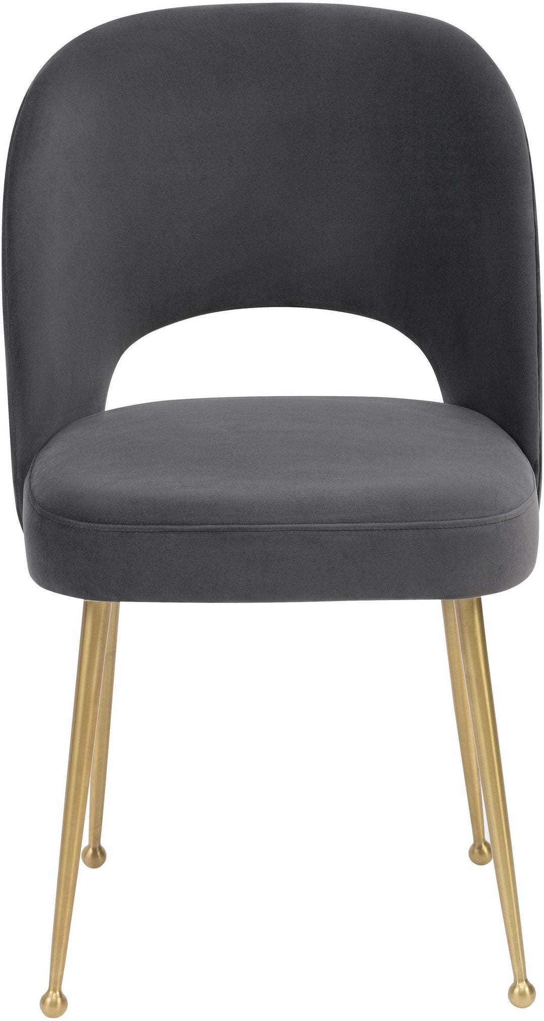 Silla para comedor de terciopelo moderno y base dorada Zuara