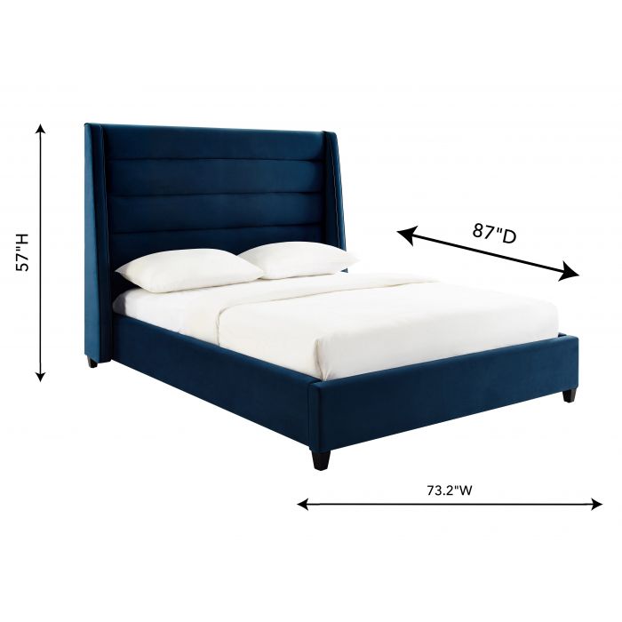 Cama King de terciopelo Akania