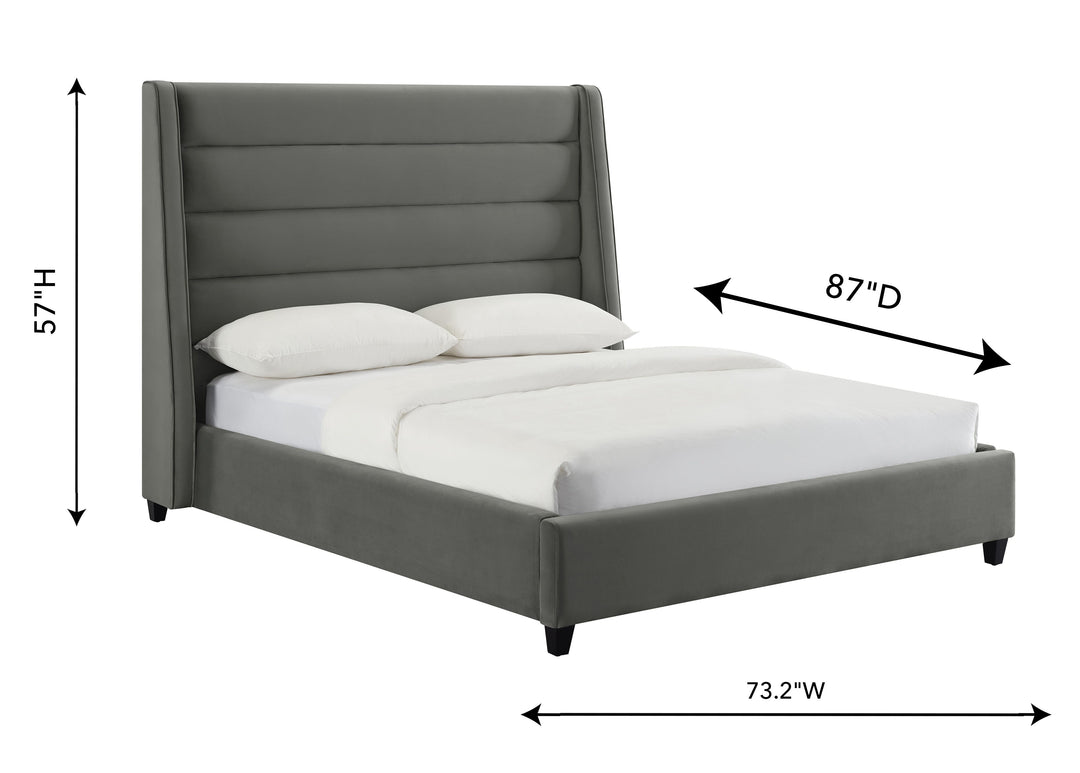 Cama King de terciopelo Akania