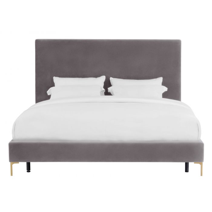 Cama Queen de terciopelo Apalon