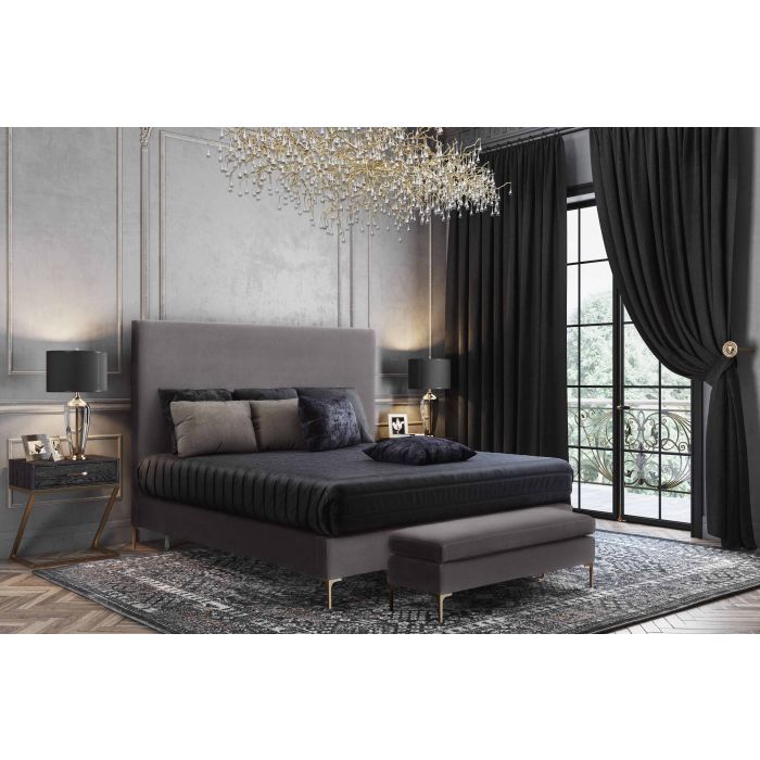 Cama Queen de terciopelo Apalon