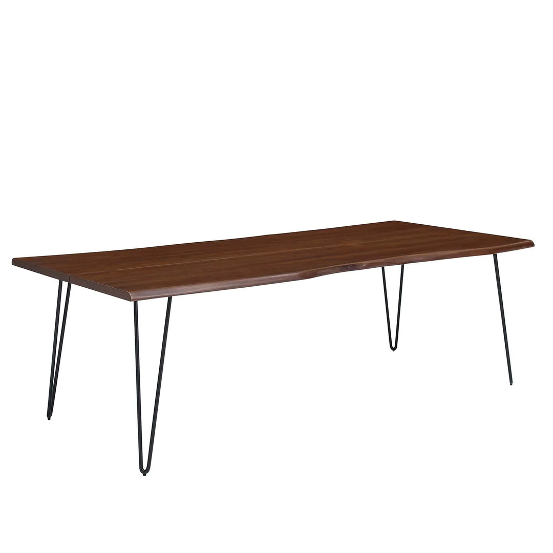 Mesa comedor negra con madera de acacia 96” Alte.