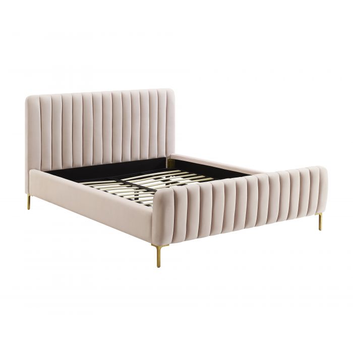Cama Queen de terciopelo Aliara
