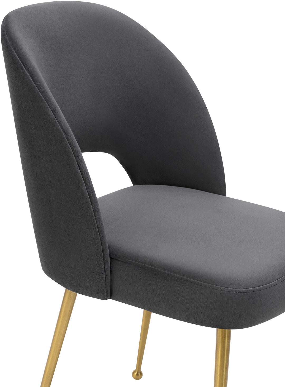 Silla para comedor de terciopelo moderno y base dorada Zuara