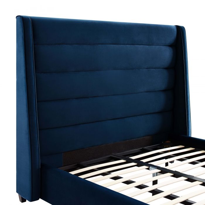Cama King de terciopelo Akania