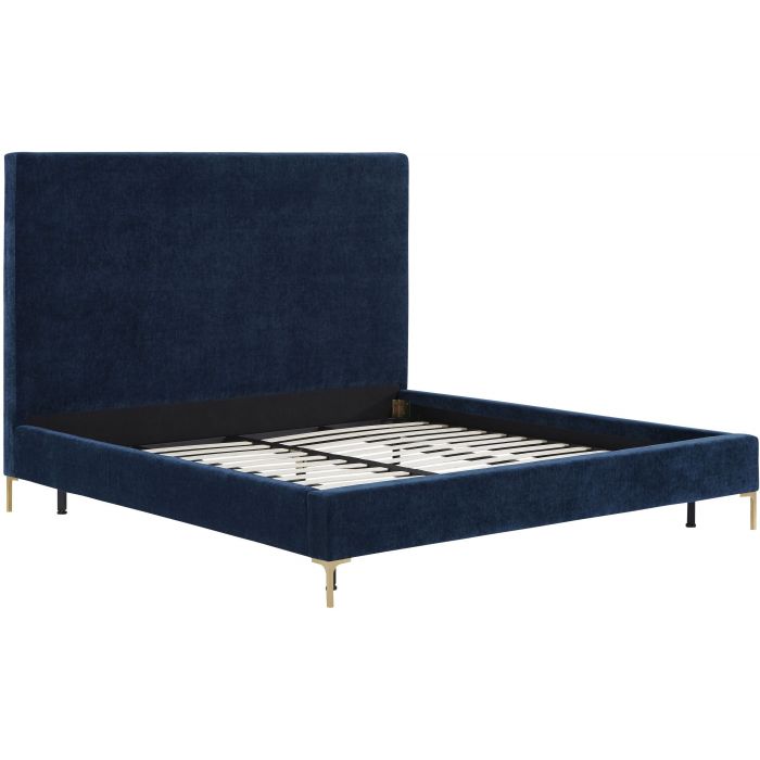 Cama Queen de terciopelo Apalon