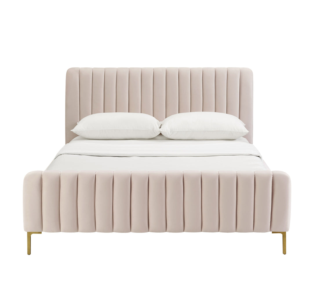 Cama Queen de terciopelo Aliara