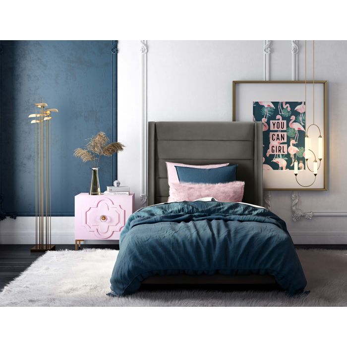 Cama King de terciopelo Akania